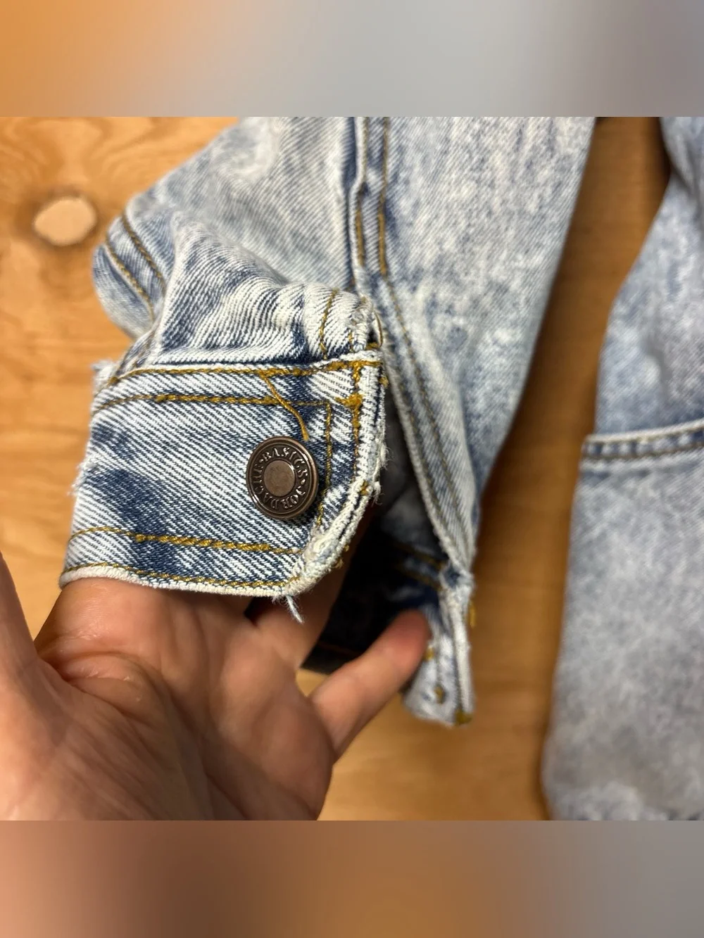 Jordache Vintage Light Blue Acid-Wash Denim Jacket